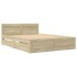 Cama con cabecero madera de ingeniería roble Sonoma 120x190