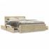 Cama con cabecero madera de ingeniería roble Sonoma 120x190