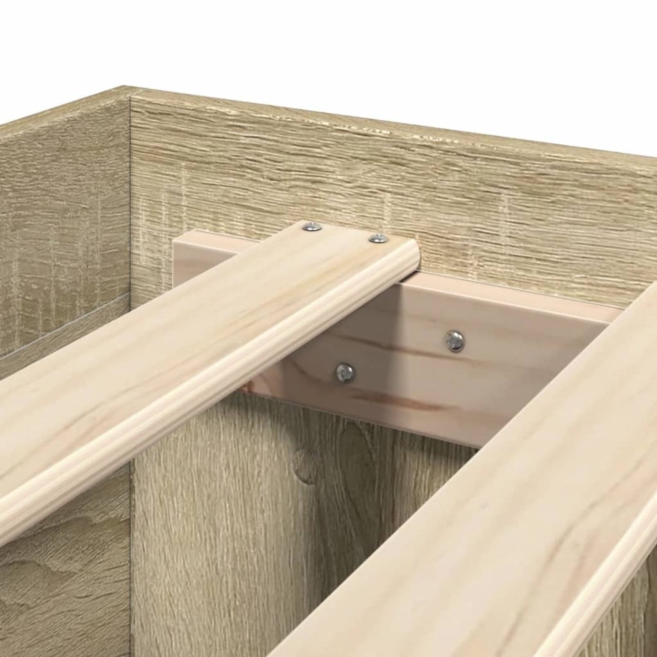 Cama con cabecero madera de ingeniería roble Sonoma 120x190