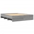 Estructura de cama sin colchón gris Sonoma 160x200