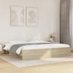 Estructura de cama sin colchón roble Sonoma 200x200 cm