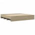 Estructura de cama sin colchón roble Sonoma 200x200