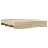 Estructura de cama sin colchón roble Sonoma 200x200