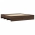 Estructura de cama sin colchón roble marrón 200x200