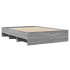 Estructura de cama madera de ingeniería gris Sonoma 120x200