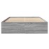 Estructura de cama madera de ingeniería gris Sonoma 120x200