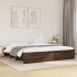 Estructura de cama sin colchón marrón roble 180x200
