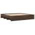 Estructura de cama sin colchón marrón roble 180x200