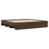 Estructura de cama sin colchón marrón roble 180x200