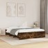 Estructura de cama sin colchón madera roble ahumado 150x200