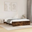 Estructura de cama sin colchón madera roble ahumado 150x200 cm