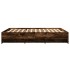 Estructura de cama sin colchón madera roble ahumado 150x200