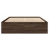 Estructura de cama sin colchón madera marrón roble 140x200