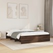 Estructura de cama sin colchón madera marrón roble 150x200 cm