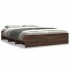 Estructura de cama sin colchón madera marrón roble 150x200