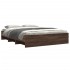 Estructura de cama sin colchón madera marrón roble 150x200