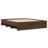 Estructura de cama sin colchón madera marrón roble 150x200