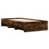 Estructura de cama sin colchón madera roble ahumado 100x200