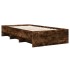 Estructura de cama sin colchón madera roble ahumado 100x200