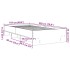 Estructura de cama sin colchón madera roble ahumado 100x200
