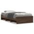 Estructura de cama sin colchón madera marrón roble 100x200
