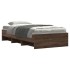 Estructura de cama sin colchón madera marrón roble 100x200
