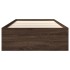 Estructura de cama sin colchón madera marrón roble 100x200