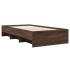 Estructura de cama sin colchón madera marrón roble 100x200