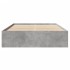 Estructura de cama madera de ingeniería gris hormigón