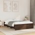 Estructura de cama sin colchón madera marrón roble 120x190