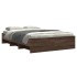 Estructura de cama sin colchón madera marrón roble 120x190