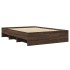 Estructura de cama sin colchón madera marrón roble 120x190