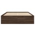 Estructura de cama sin colchón madera marrón roble 120x190