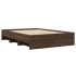 Estructura de cama sin colchón madera marrón roble 120x190