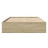 Estructura de cama madera de ingeniería roble Sonoma 135x190
