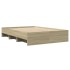 Estructura de cama madera de ingeniería roble Sonoma 135x190