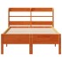 Estructura de cama sin colchón madera maciza marrón 120x190