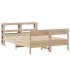 Estructura de cama sin colchón madera de pino blanco 150x200