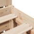 Estructura de cama sin colchón madera de pino blanco 150x200