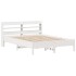 Estructura de cama sin colchón madera de pino blanca 140x190
