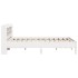 Estructura de cama sin colchón madera de pino blanca 140x190