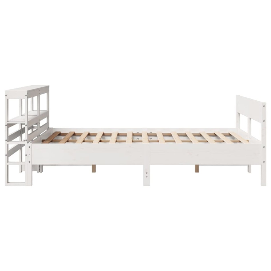Estructura de cama sin colchón madera maciza de pino 160x200