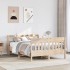 Estructura de cama sin colchón madera de pino blanco 150x200