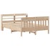 Estructura de cama sin colchón madera de pino blanco 150x200