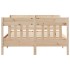Estructura de cama sin colchón madera de pino blanco 150x200