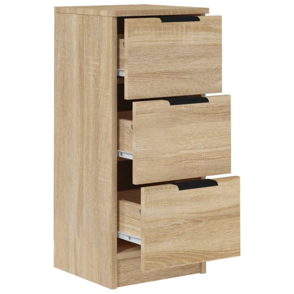 Aparadores 2 uds madera contrachapada roble Sonoma 30x30x70