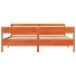 Cama sin colchón madera maciza de pino marrón cera 180x200