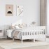 Estructura de cama sin colchón madera maciza de pino 160x200