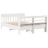 Estructura de cama sin colchón madera maciza de pino 160x200
