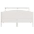Estructura de cama sin colchón madera de pino blanco 135x190